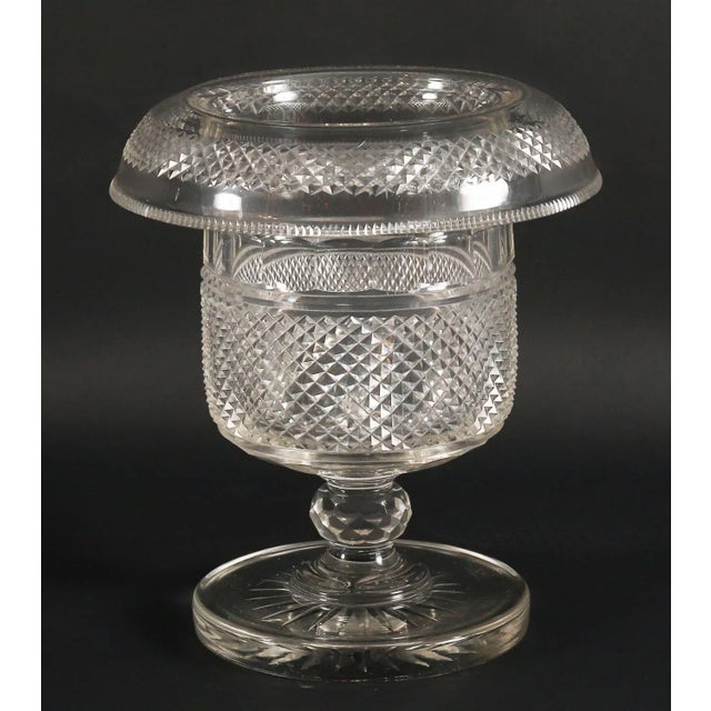 This is a fine antique English Regency cut crystal wine / champagne cooler Circa 1810 in date. It features heavy-set cut...