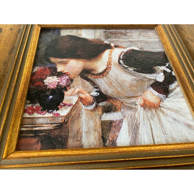 Realism Mid 20th Century, Framed Print: The Shrine, by J. Wm. Waterhouse, Textured Giclee Gold Rope Twist 11.75" For Sale - Image 3 of 17
