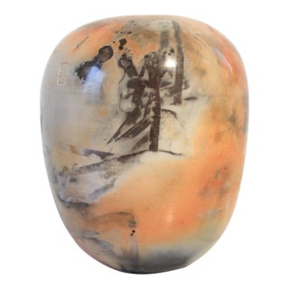 Alex Mandli Saggar Fired Pottery Vessel or Vase For Sale