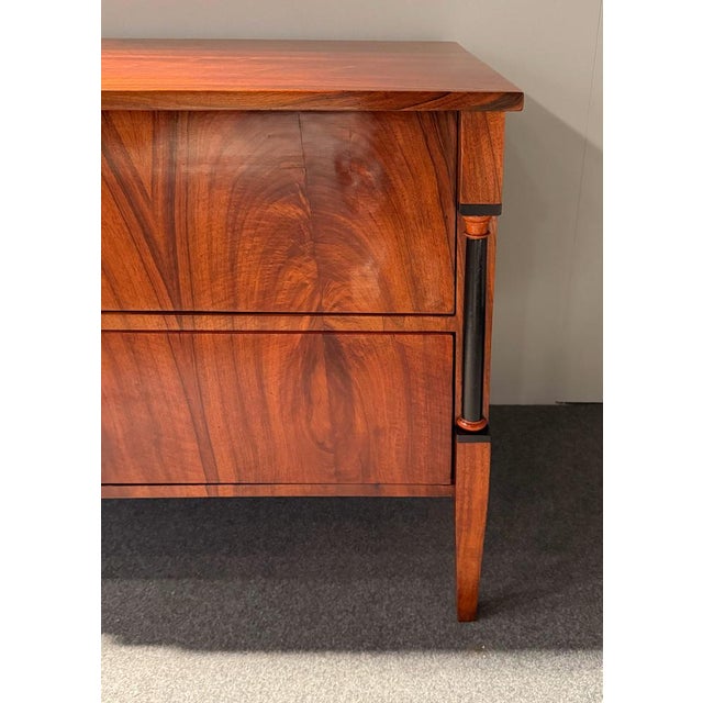 Wood Biedermeier Chest of Drawers in Walnut For Sale - Image 7 of 8