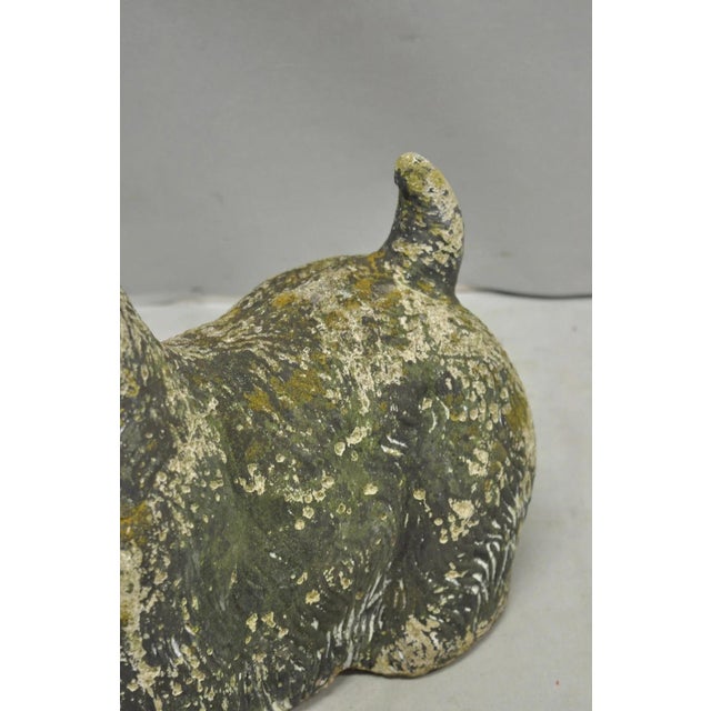 Vintage Scottish Terrier Scotty Dog 12" Small Cast Stone Concrete Garden Figure For Sale - Image 11 of 14