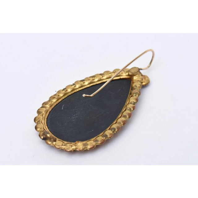 Vintage Inlay Agate, Quartz, Stone Garnets Dangle Drop Pierced Earrings 1950's Pair Of For Sale In Miami - Image 6 of 8