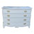 Vintage Bow-Front Dresser Bathroom Vanity With Marble Top & Brass Hardware- Leathered Taj Mahal Quartzite For Sale