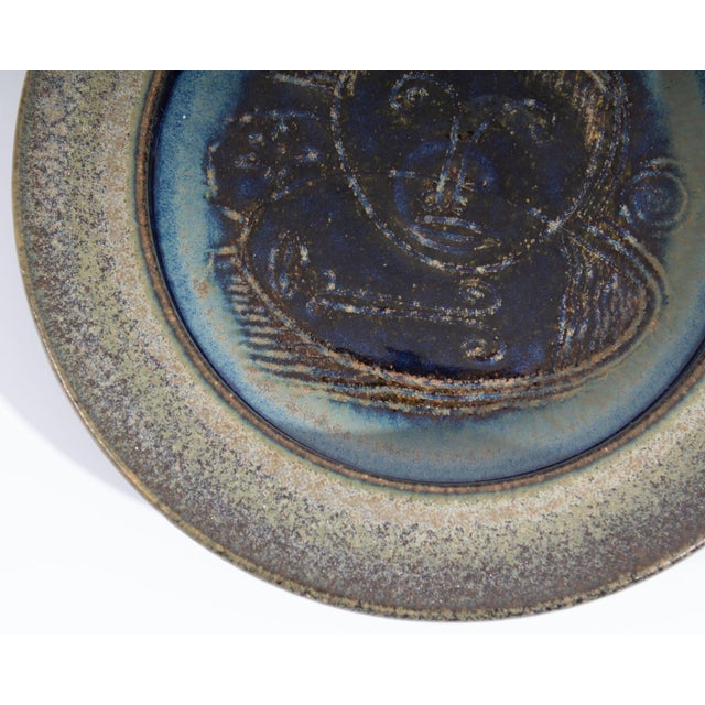 Figurative Signed Studio Pottery Dish by Edwin and Mary Scheier For Sale - Image 3 of 8