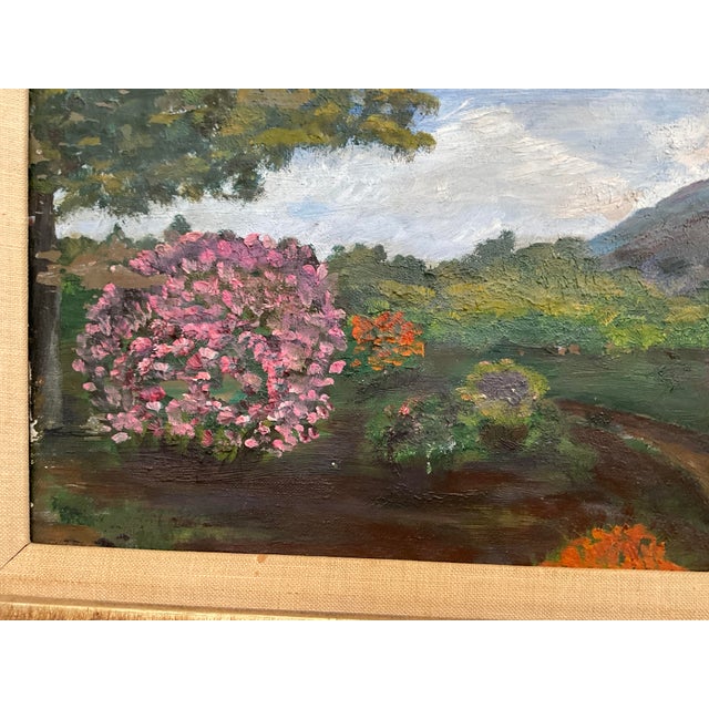 1950s Landscape Acrylic on Canvas For Sale - Image 16 of 18