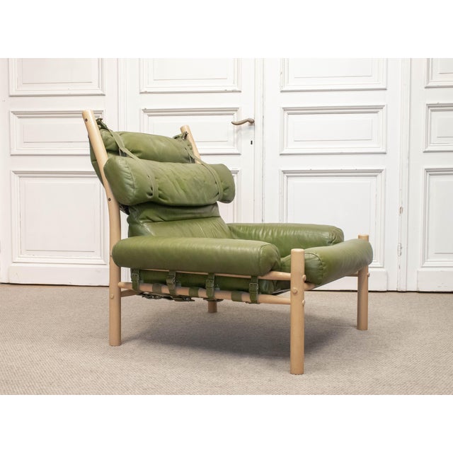 Set of Inca Lounge Chair and Ottoman by Arne Norell for Norell AB, Sweden, 1970s For Sale - Image 6 of 12