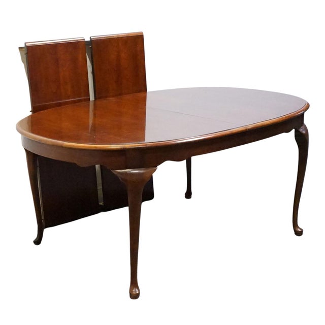 Brown Stanley Furniture Solid Cherry Traditional Style 98" Oval Dining Table 6111-32 For Sale - Image 8 of 11