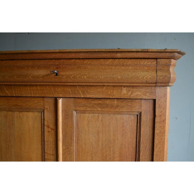 Antique Louis Philippe Wardrobe in Oak For Sale - Image 5 of 10