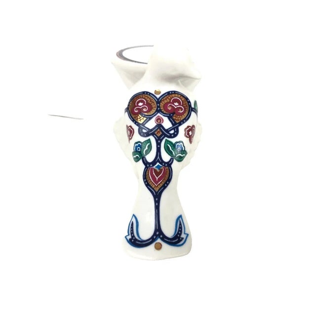 1980s Vintage Byzantium Made in Japan Elizabeth Arden Porcelain Candle Holder For Sale - Image 5 of 8