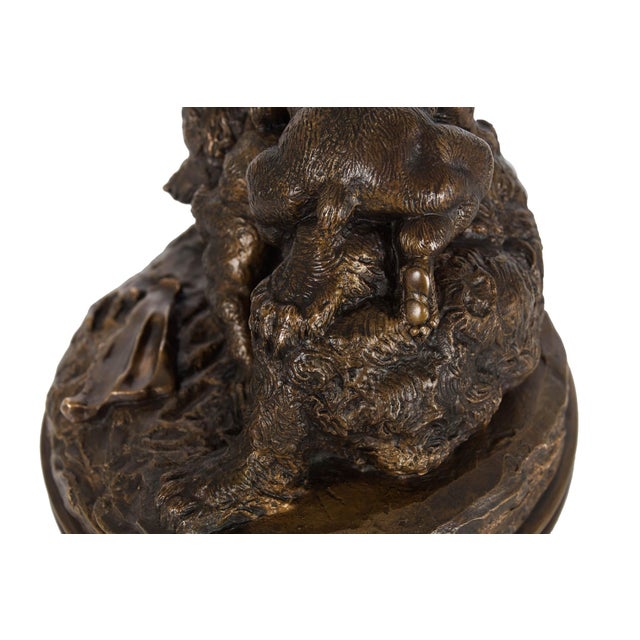 French Antique Bronze Sculpture “Family of Bears” by Delabrierre For Sale - Image 13 of 18