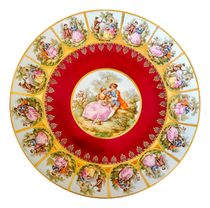 1960 Bavarian Decorative Plate With Fragonard Lovers