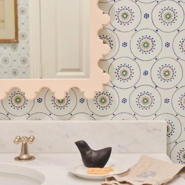 Fleur Home Garden District Magazine Rectangle Mirror in Frosted Petal, 35.5x47 For Sale - Image 4 of 4