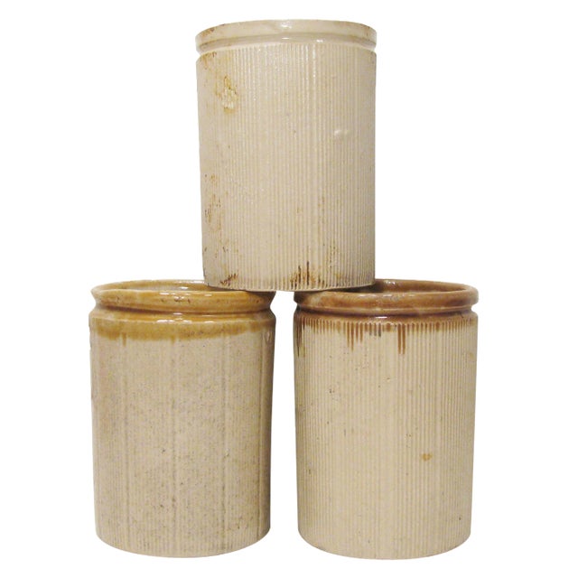 19thC. Antique English Ironstone Pottery, S/3 For Sale