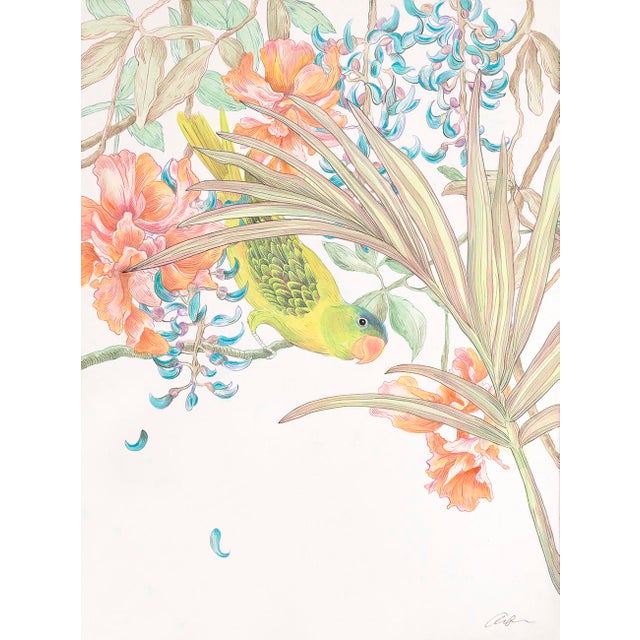 Illustration Modern "I Heard It Through the Jade Vine" Painting For Sale - Image 3 of 3