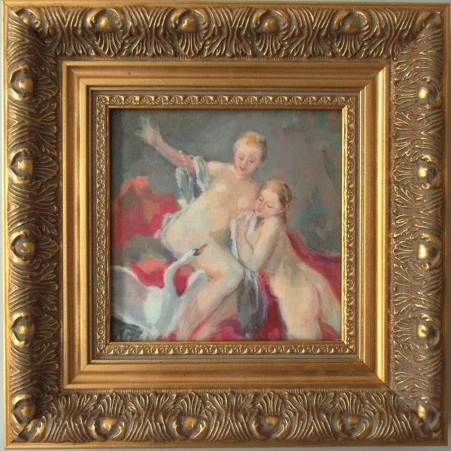 2020s Leda and the Swan, After Boucher, by Anne Carrozza Remick For Sale - Image 5 of 6