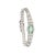 1930s Vintage Art Deco Old Euro Cut Diamond and Emerald Bracelet in Platinum For Sale - Image 5 of 8