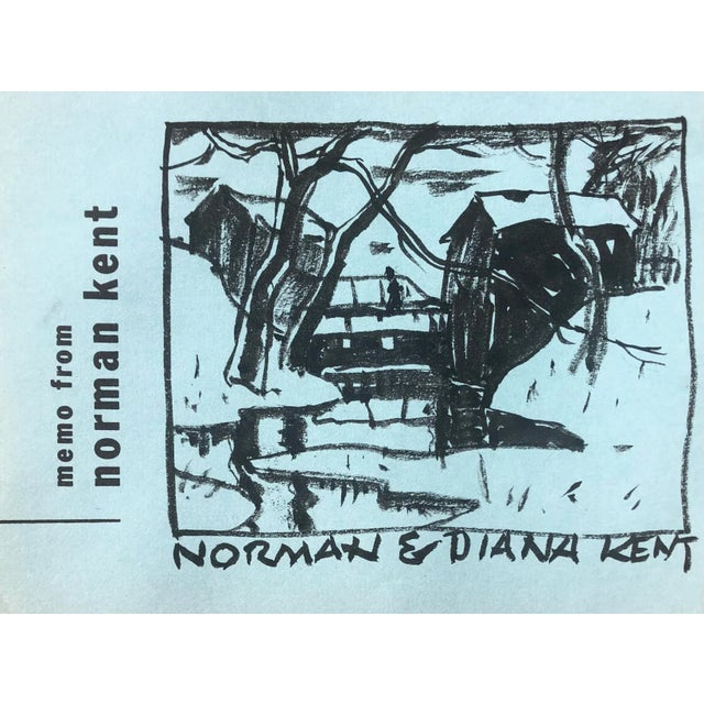 1950s Norman Kent Landscape Drawing For Sale