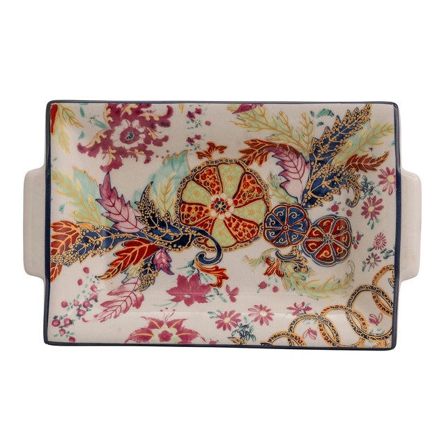 Cerise Williamsburg for Port 68 Tobacco Leaf Tray For Sale - Image 8 of 8