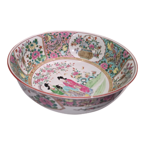Large Antique Japanese Bowl With Staple Repairs