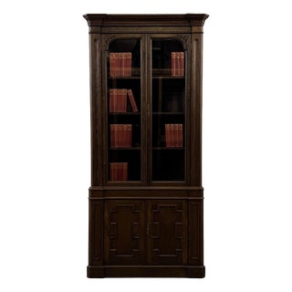 20th Century Jacobean Oak Corner Cabinet Vitrine For Sale