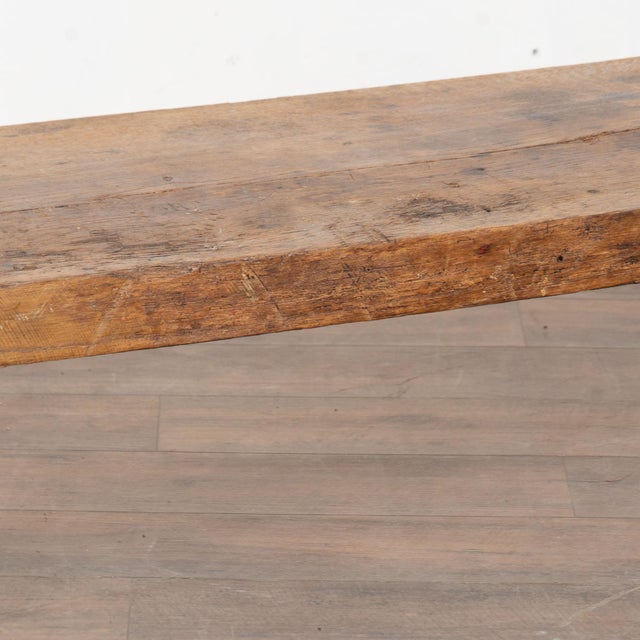 20th Century Rustic Narrow Coffee Table or Bench With Peg Legs For Sale - Image 12 of 14