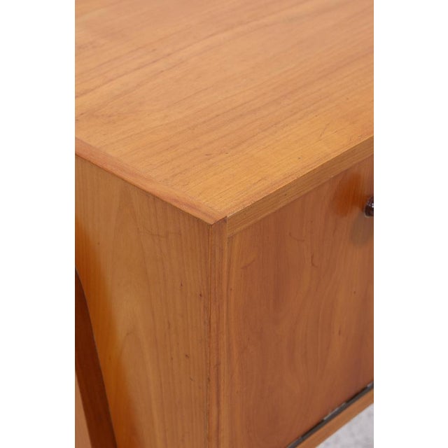 Brown Vintage Teak Bedside Table with Flap and Drawers, 1960s For Sale - Image 8 of 16
