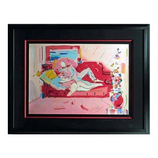 Peter Max Dega and Woman From Ioae Suite Signed Limited Edition Serigraph For Sale