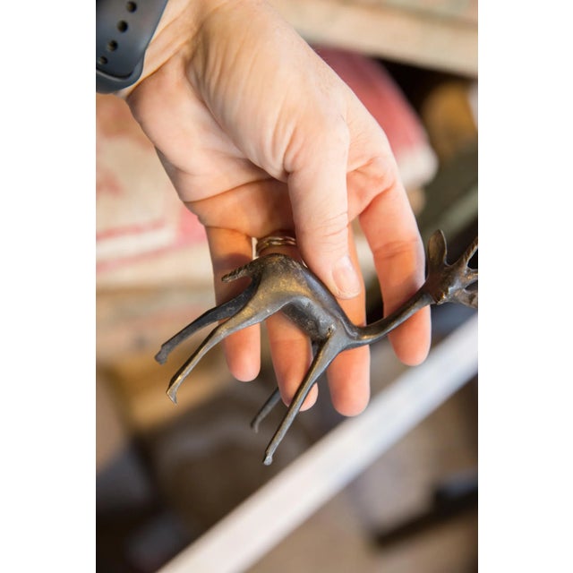 Metal Vintage Right Facing African Gazelle For Sale - Image 7 of 9