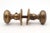 Traditional Vintage 1.75 In. Brass Passage Door Knobs For Sale - Image 3 of 6