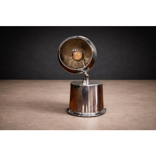 1950s Rewired Brazilian Modern Chrome Table Lamp by Dominici For Sale - Image 11 of 15