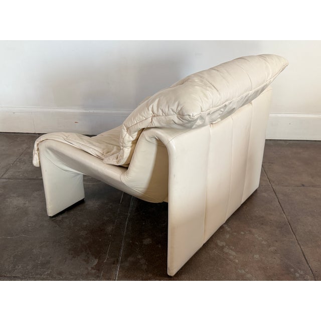 Vintage 1970s Swiss Leather Chair For Sale In Los Angeles - Image 6 of 12