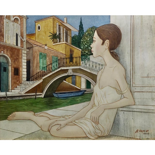 Philippe Noyer - the Venetian Girl -Oil Painting For Sale In Los Angeles - Image 6 of 10