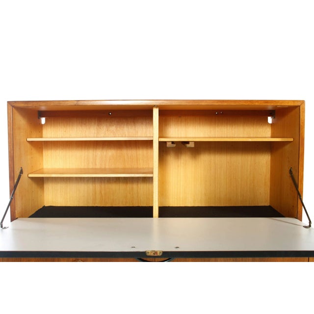 H. G. Knoll and Associates Danish Modern Custom Bar or Secretary Cabinet by H.G. Furniture, 1960s For Sale - Image 4 of 13