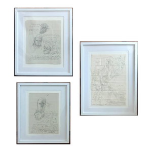 Group of Three Works on Paper by Jose Luis Cuevas, framed
