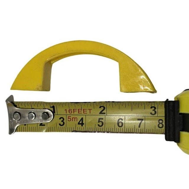 1930s Unused Yellow Art Deco Bakelite Door/Drawer Pulls With Chrome Strip, Set of 21 For Sale - Image 5 of 11