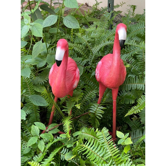 Safari Pink Flamingos Garden Sculltures For Sale - Image 3 of 4