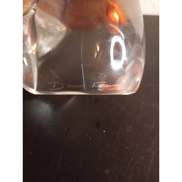 1970s Signed Daum Solid Clear Crystal France Bear Figurine For Sale - Image 5 of 8