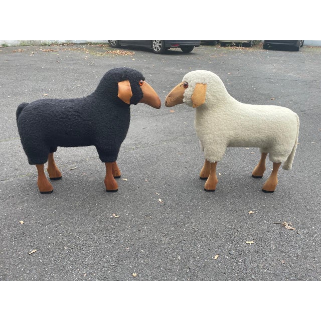 1970s White Wool Sheep by Hanns Peter Krafft, 1970s For Sale - Image 5 of 13