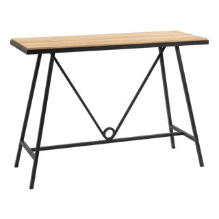 Outdoor 'Trapèze' Teak Console by Design Frères For Sale