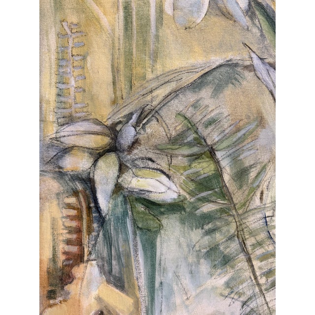 Contemporary 2007, Backyard Series V, Contemporary Abstract Expressionist Landscape, Acrylic Paint and Charcoal on Canvas, Artist Louise Freshman Brown For Sale - Image 3 of 7