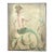 Vintage Oil Painting of Mermaid on Canvas For Sale