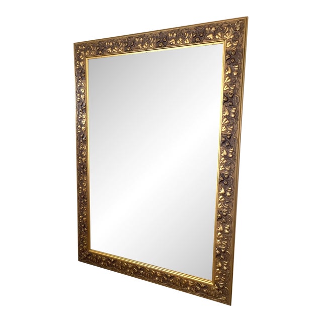 Vintage European Gold Gilt Beveled Mirror For Sale