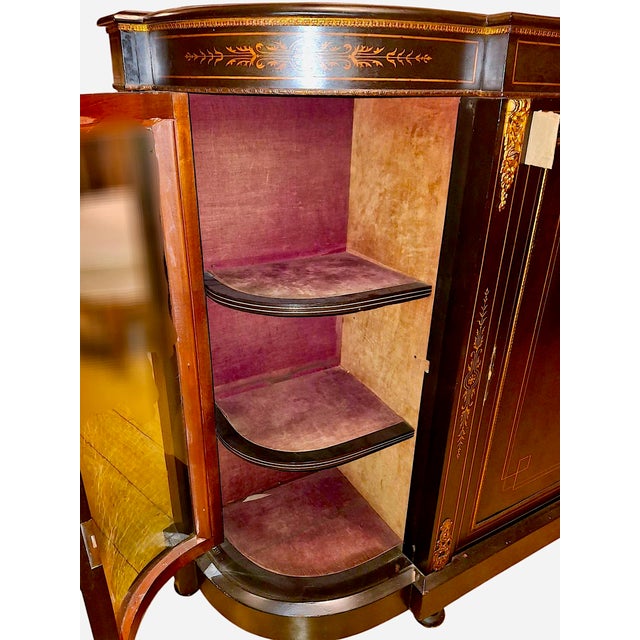 Napoleon III Second Empire Ebonized and Inlaid Credenza For Sale In San Francisco - Image 6 of 11
