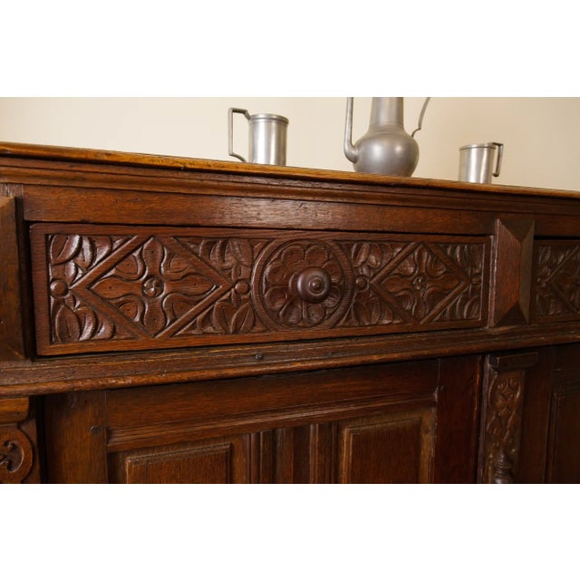 17th Century Flemish Oak Chest of Drawers For Sale - Image 6 of 9