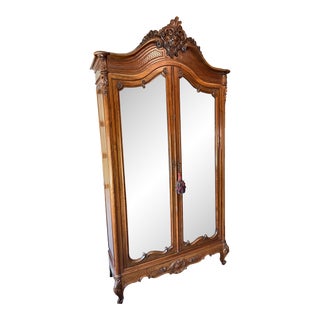 19th Century French 2 Door Armoire For Sale