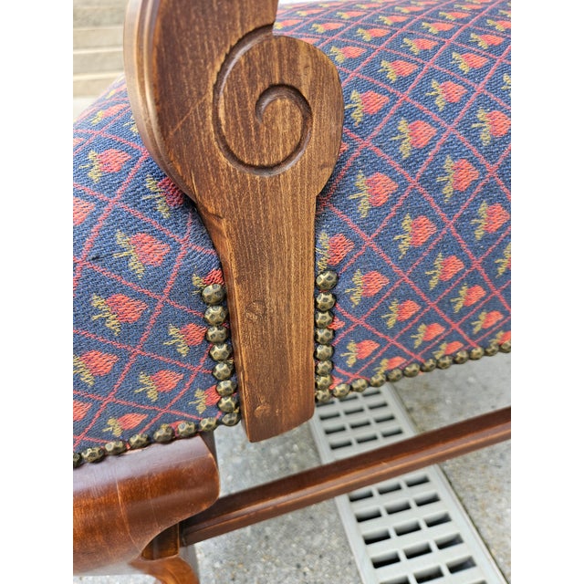 Antique Victorian Style Upholstered Arm Chair For Sale - Image 11 of 11