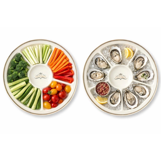 Set of Five Midcentury Astoria Hotel Divided Plates For Sale - Image 4 of 4