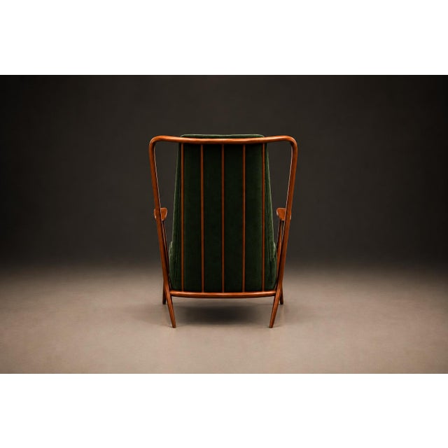 Armchair in Ivory Wood and Green Mohair by Giuseppe Scapinelli, Brazil, 1950s For Sale - Image 11 of 17