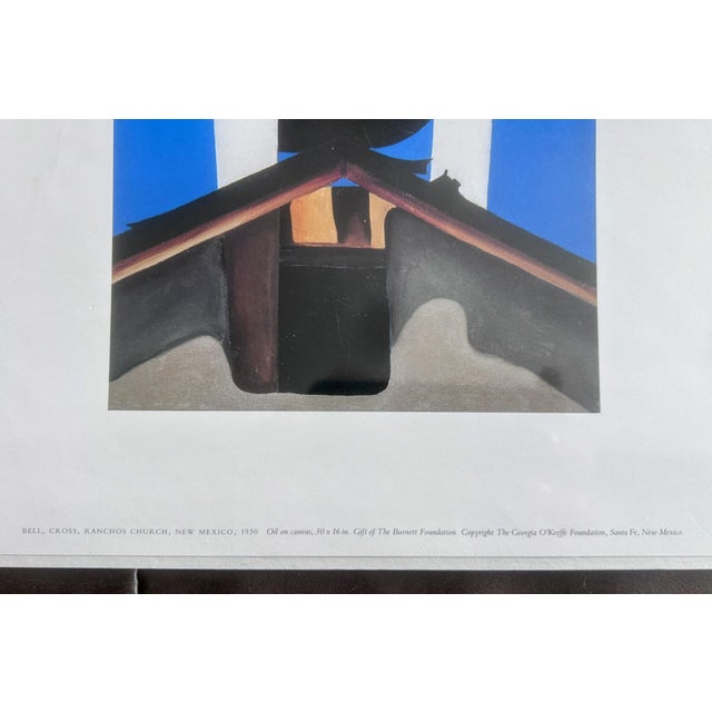 Georgia O'Keeffe Vintage Print of Georgia O’Keeffe “Bell, Cross, Ranchos Church, New Mexico” 1930 For Sale - Image 4 of 8