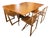 1960s Romanian Mid-Century Modern Hideaway Drop Leaf Dining Set With 4 Chairs - 5 PCS For Sale